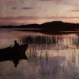 Evening landscape at Stokkavannet, 1890, painted by Kitty L. Kielland (Photo: Kjartan Hauglid, The Royal Court)